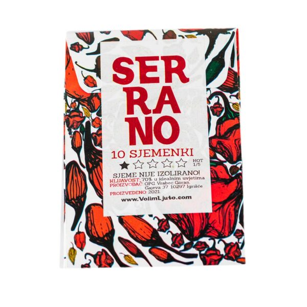 Serrano - Sjemenke chili papričica 4