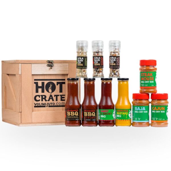 BBQ Master Hot Crate - poklon paket u drvenoj kutiji