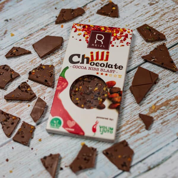 Vrsna Chilli Chocolate - Cocoa Nibs Blast ljuta čokolada 70g 1