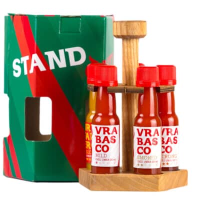 Ideje za božićne poklone - kombinacije za sve! 36 Drveni stalak s 5 ljutih umaka 20ml