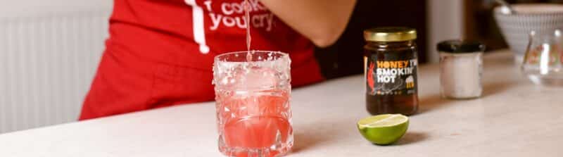 Salted watermelon margarita