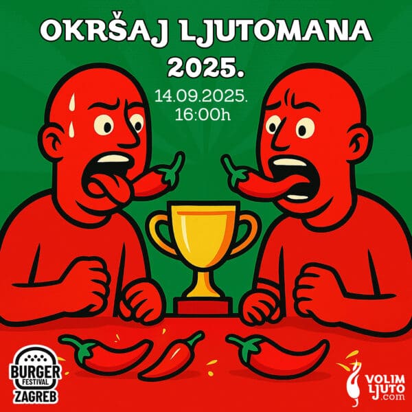 Okršaj Ljutomana 2025. - 14.09.2025. 16:00 @ Zagreb Burger Festival, Park dr. Franje Tuđmana, Zagreb 1
