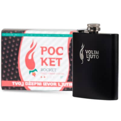 Volim Ljuto - Ljuti umaci, chili papričice, sjemenke chili papričica 21 Pocket Rocket - pljoska s ljutim umakom 100ml