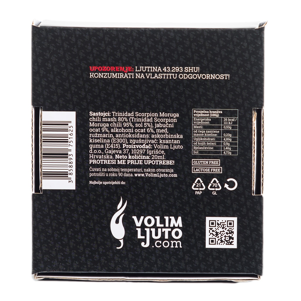 Brutalero Scorpion ljuti umak u poklon pakiranju 20ml 5 Brutalero Scorpion ljuti umak u poklon pakiranju 20ml