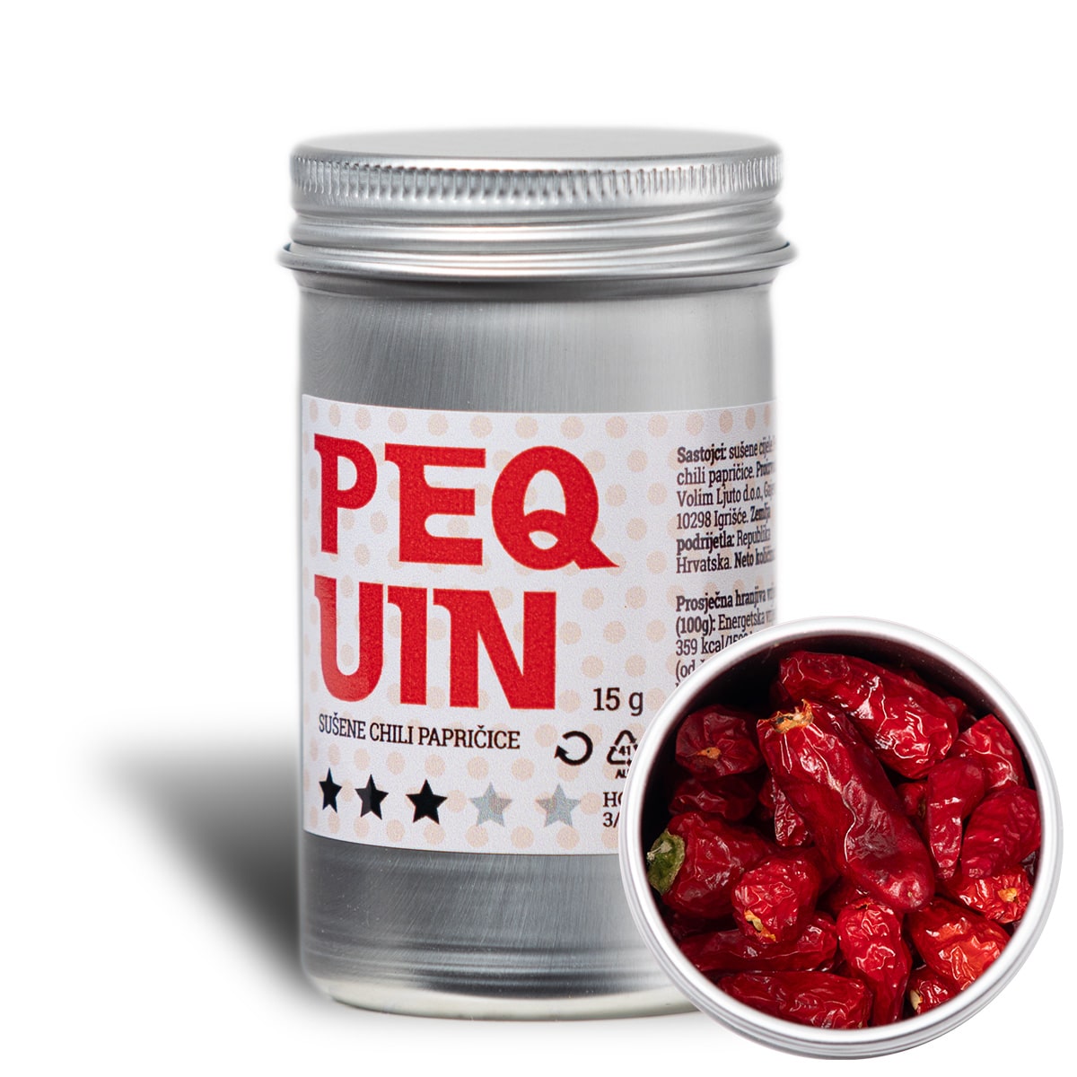 Pequin sušene chili papričice 15g 3 Pequin sušene chili papričice 15g