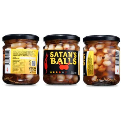 Satan's Balls ukiseljene papričice 212ml 6 Satan's Balls ukiseljene papričice 212ml