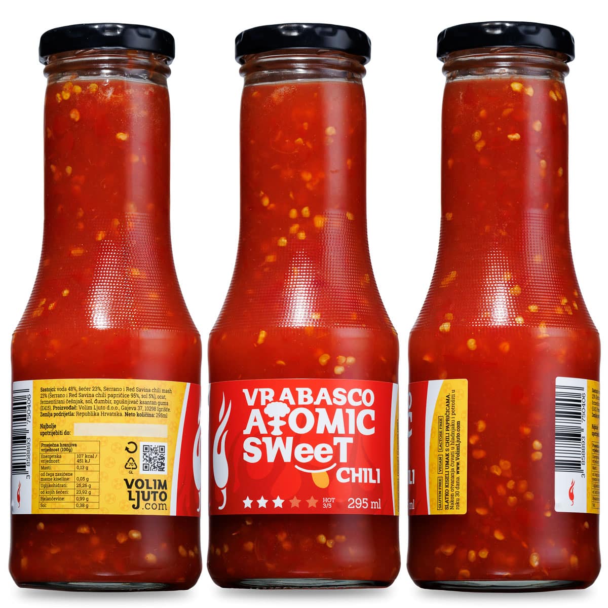 Vrabasco Atomic Sweet Chili slatko ljuti umak 295ml 4 Vrabasco Atomic Sweet Chili slatko ljuti umak 295ml